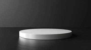 Round Metal Container on Table photo