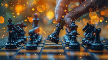 Man Playing Chess photo