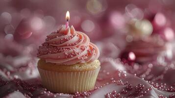 Cupcake With Candle photo