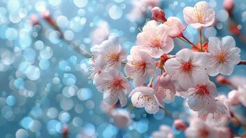 Close-Up of Flower on Tree Branch photo