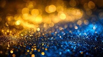 Blurry Blue and Yellow Background photo