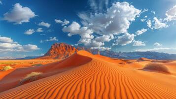 Desert Landscape With Clouds photo