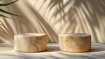 Wooden Containers on Table photo