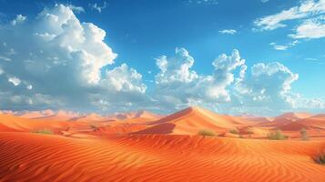 Desert Landscape With Clouds photo