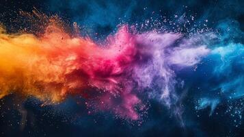 Vibrant Powder Cloud Exploding photo