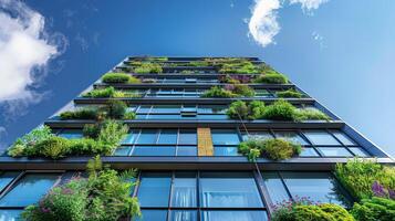 Building Overflowing With Lush Plants and Flowers photo