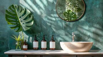 Marble Table in Jungle photo