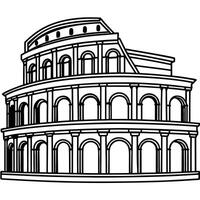 colosseum coloring pages vector