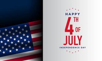 4th of July Independence Day Background Design. vector