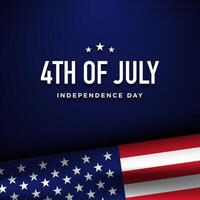 4th of July Independence Day Background Design. vector