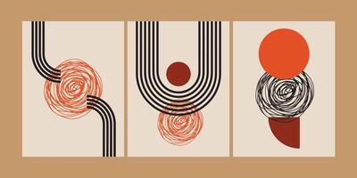 abstract poster for decoration, printable easy to edit for beginner vector