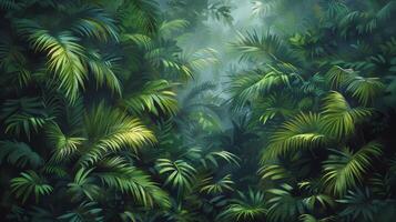 Dense Green Forest Foliage photo