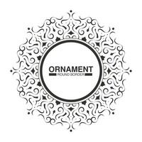 Flat decorative ornament frame background vector