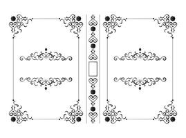 Frame Ornamental book cover design vector