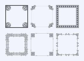 Frame ornamental elements design collection vector