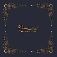 Elegant gold decorative frame design background vector