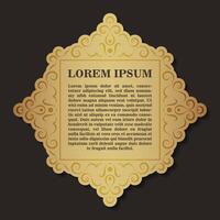 Luxury calligraphy ornament frame line design vector