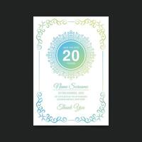 Colorful pattern pattern birthday invitation design vector