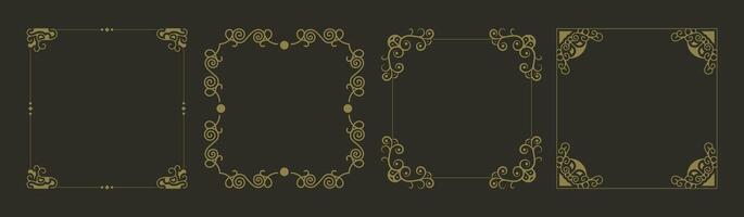 Frame ornamental elements design collection vector