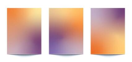set abstract multi color gradient backgrounds of vibrant colors with pastel colors. For covers, wallpapers, brands, social media and other mobile projects vector