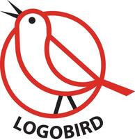 Outline bird simple illustration suitable for logo and web page vector