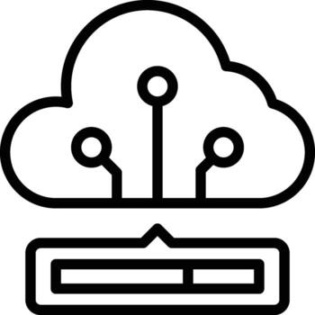 nube ahorro icono. nube informática icono vector