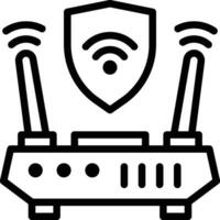 Modem Protection Icon. secure connection icon vector