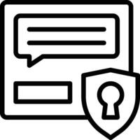 Chat Protection Icon. Chat security Icon vector