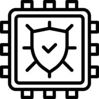 Verified Chip Icon. Processor Chip Icon vector