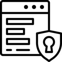 Locked Data Icon. Data Shield Icon vector
