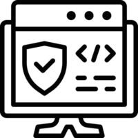 Verified Code File Icon. Verify Coding Icon vector