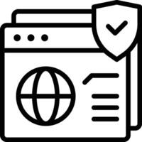 Safe Browser Icon. Secure Browser Icon vector