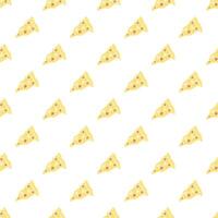 Seamless pizza pattern. Doodle pizza background. Hand drawn illustration with pizza icons. Fast food pattern vector