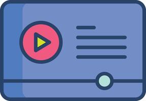 media player linear color illustration vector