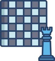 chess board linear color illustration vector