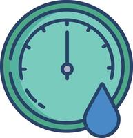Hygrometer linear color illustration vector
