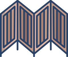 folding screen linear color illustration vector