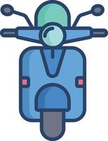 vespa linear color illustration vector