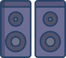 speaker box linear color illustration vector