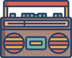 tape recorder linear color illustration vector