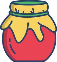 Jam linear color illustration vector
