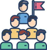 Achievement linear color illustration vector