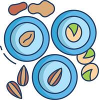 nut butter linear color illustration vector