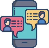 mobile linear color illustration vector
