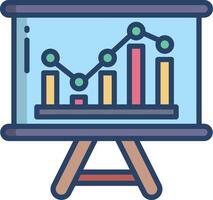 Presentation linear color illustration vector