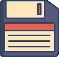 floppy linear color illustration vector