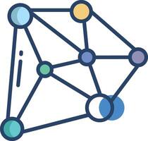 Connection linear color illustration vector