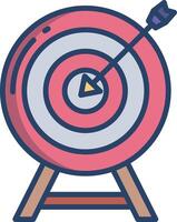 Target linear color illustration vector