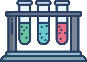 Blood test linear color illustration vector