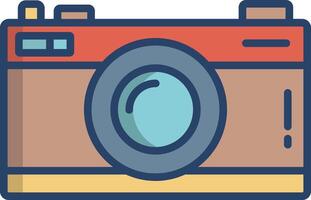 camera linear color illustration vector